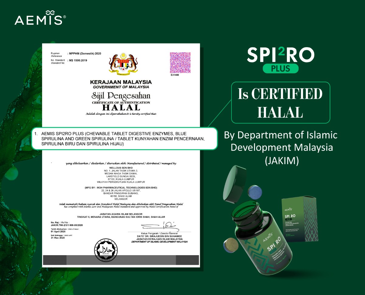Halal certified by JAKIM