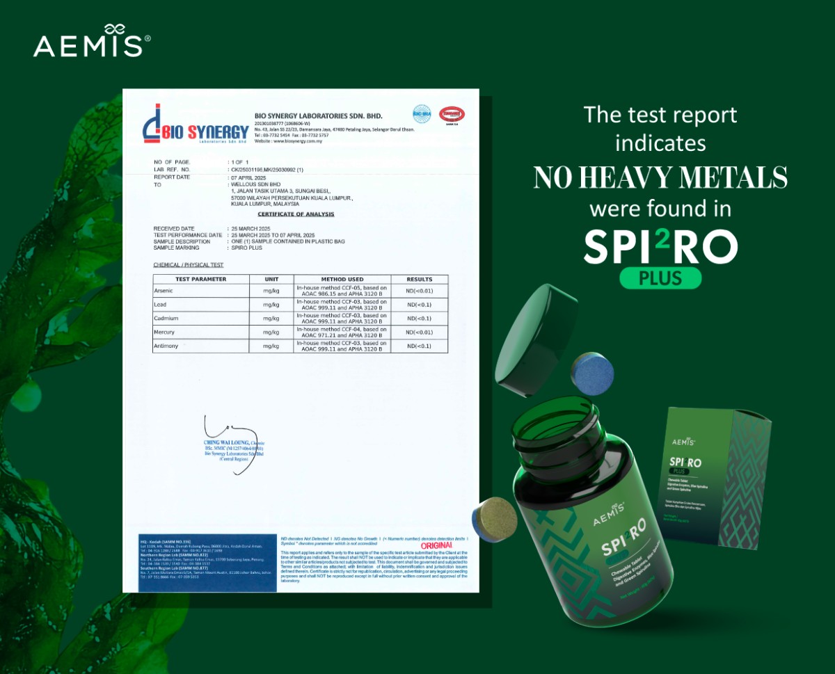 No heavy metals certificate
