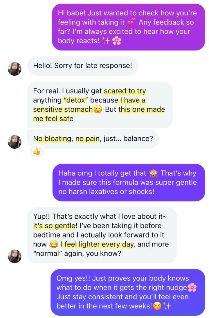 Customer tummy before after